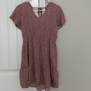 Pink dress with white petals